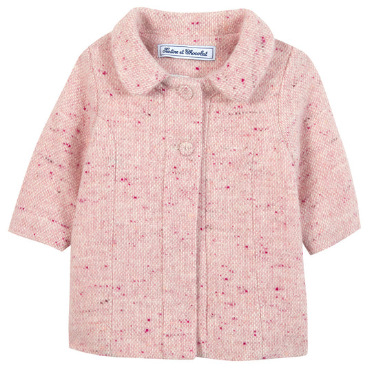 TARTINE ET CHOCOLAT GIRL COAT - LIGHT PINK