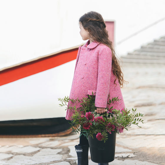 TARTINE ET CHOCOLAT GIRL COAT - MAGENTA