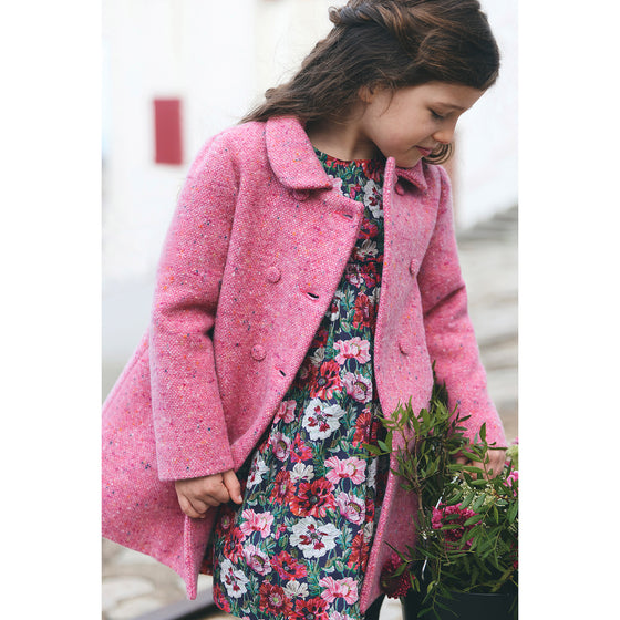 TARTINE ET CHOCOLAT GIRL COAT - MAGENTA