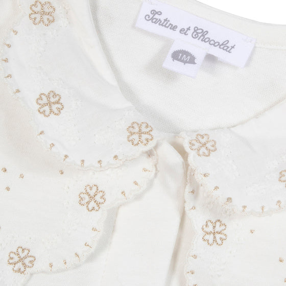 TARTINE ET CHOCOLAT COTTON BABY PYJAMA - NACRE