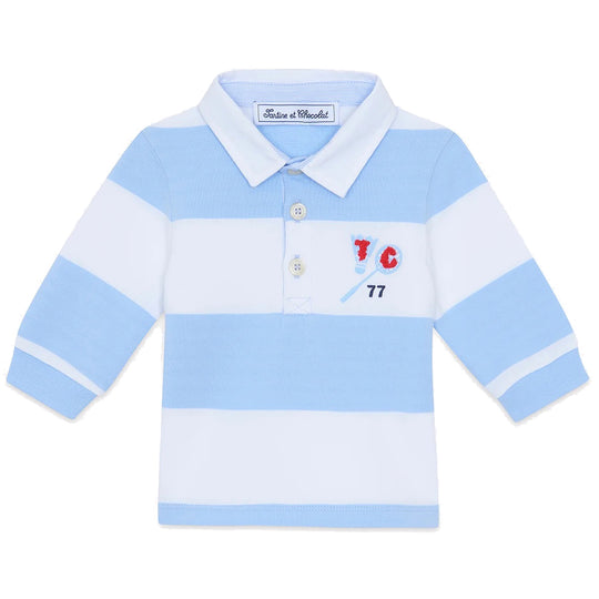 TARTINE ET CHOCOLAT Badminton Rugby Baby Polo - Nuage