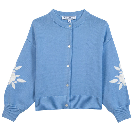 TARTINE ET CHOCOLAT Embroidered Cardigan - Azur