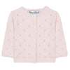 TARTINE ET CHOCOLAT Openwork Knit Baby Cardigan - Rose Pale