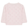 TARTINE ET CHOCOLAT Openwork Knit Baby Cardigan - Rose Pale