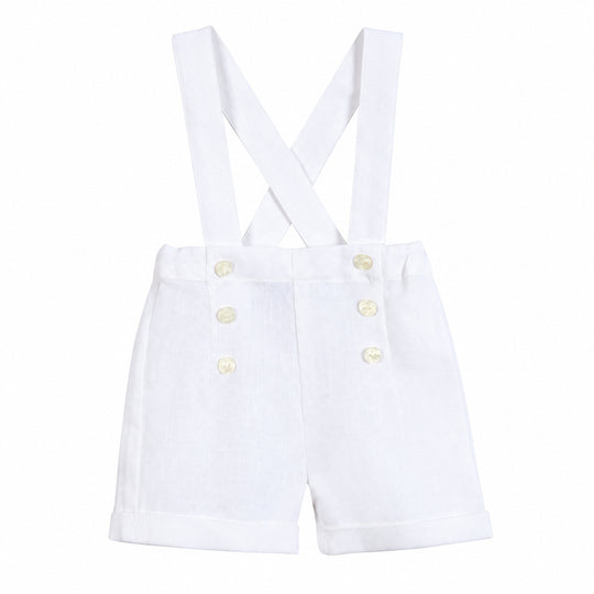 TARTINE ET CHOCOLAT Classic Suspender Shorts - Blanc