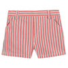 TARTINE ET CHOCOLAT Striped Cotton Baby Shorts - Rouge