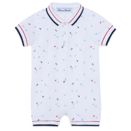 TARTINE ET CHOCOLAT Badminton Baby Polo Romper