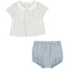 TARTINE ET CHOCOLAT Coastal Stripe Baby Set