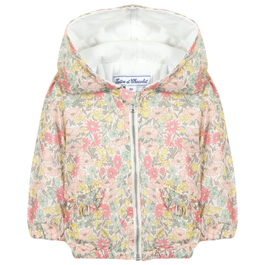TARTINE ET CHOCOLAT Liberty Floral Baby Jacket - Blanc