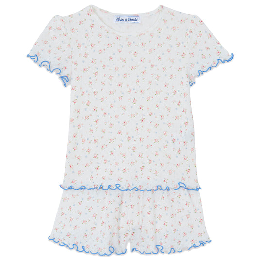 TARTINE ET CHOCOLAT Pointelle Lettuce Hem Pajamas