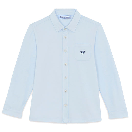 TARTINE ET CHOCOLAT Soft Cotton Classic Shirt - Bleu Ciel