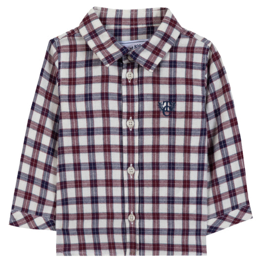 TARTINE ET CHOCOLAT Bordeaux Baby Shirt - Nacre