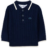 TARTINE ET CHOCOLAT Cableknit Baby Sweater - Marine