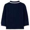 TARTINE ET CHOCOLAT Cableknit Baby Sweater - Marine