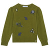 TARTINE ET CHOCOLAT Floral Fields Sweater - Olive