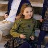 TARTINE ET CHOCOLAT Floral Fields Sweater - Olive