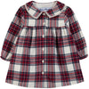 TARTINE ET CHOCOLAT Cozy Plaid Baby Dress - Nacre