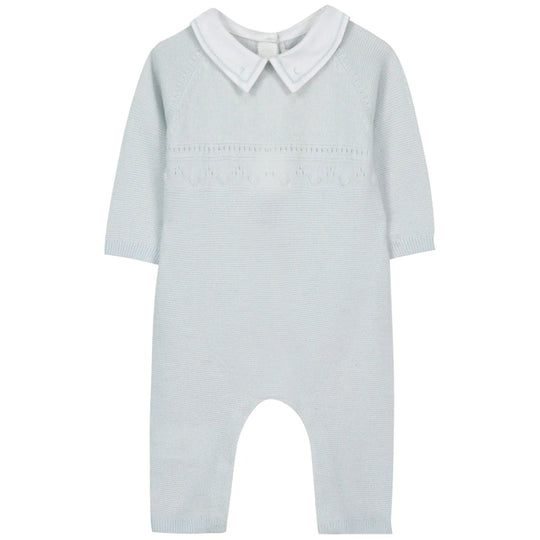 TARTINE ET CHOCOLAT Cashmere Blend Knit Jumpsuit - Bleu Ciel