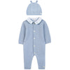 TARTINE ET CHOCOLAT Polar Knit Jumpsuit & Hat - Bleu