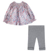 TARTINE ET CHOCOLAT Liberty Blouse Baby Set - Gris Moyen Chiné