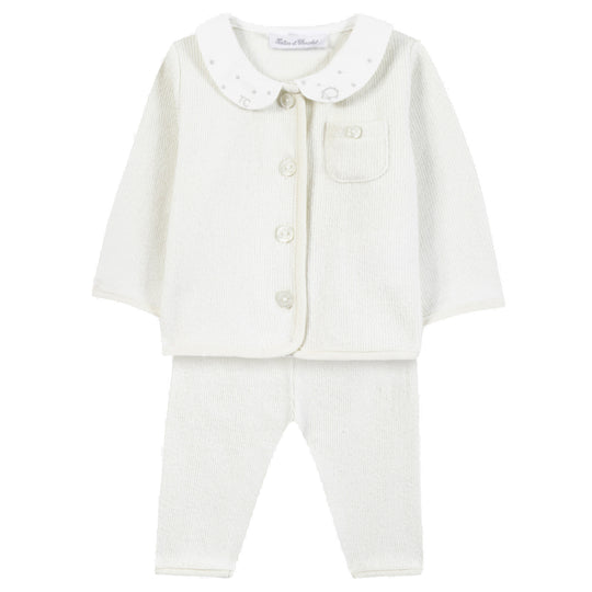 TARTINE ET CHOCOLAT Brushed Fleece Baby Set - Nacre