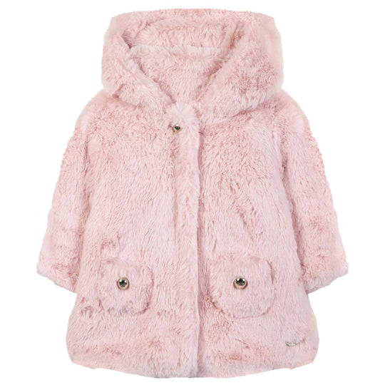 TARTINE ET CHOCOLAT Faux Fur Baby Coat - Rosée