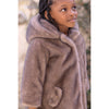 TARTINE ET CHOCOLAT Faux Fur Dress Coat - Chataigne