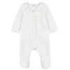 TARTINE ET CHOCOLAT Embroidered Footed Pajamas - Nacre