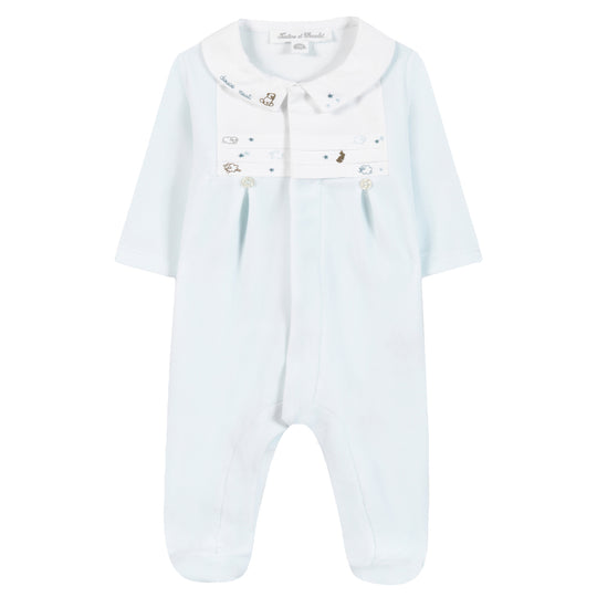TARTINE ET CHOCOLAT Nuit Footed Pajamas - Bleu Ciel