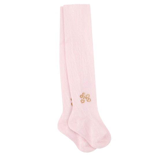 TARTINE ET CHOCOLAT Embellished Baby Tights - Rosée