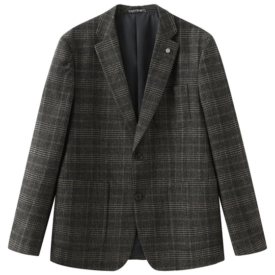 SERGE BLANCO Simon Plaid Grey Blazer