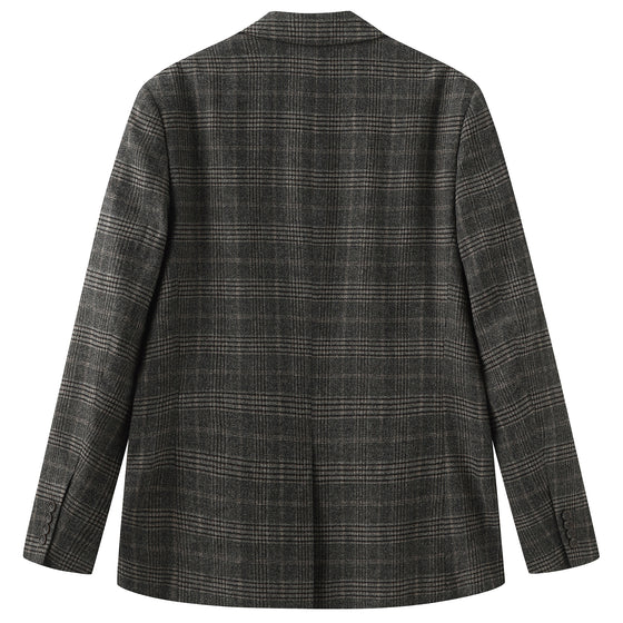 SERGE BLANCO Simon Plaid Grey Blazer