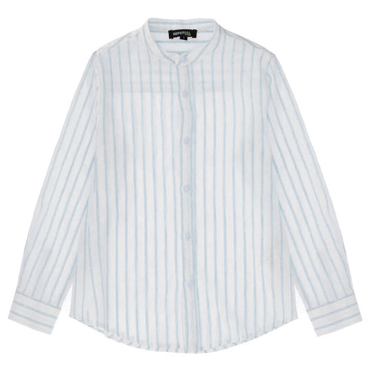 IMPERIAL Striped Button Down Shirt - Sky