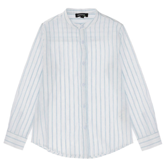 Striped Button Down Shirt - Sky