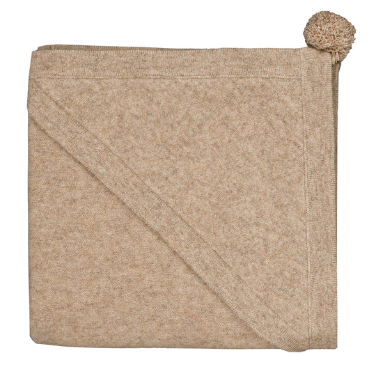 LES LUTINS Clementine Cashmere Blanket - Hazelnut