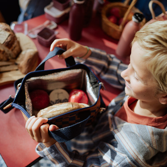 Lunch Box - Ochre and Navy