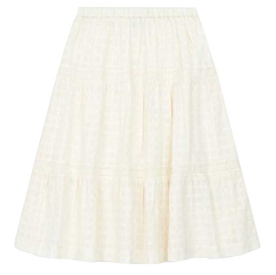 Celine English Embroidery Midi Skirt
