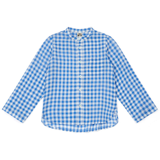 BONTON Vichy Blue Eloi Dress Shirt