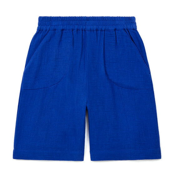 Bleu Vacances Rambo Gauze Cotton Shorts