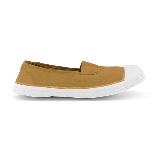 Womens - Elastic Tennis Shoes - Camel