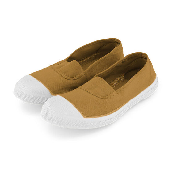 Womens - Elastic Tennis Shoes - Camel