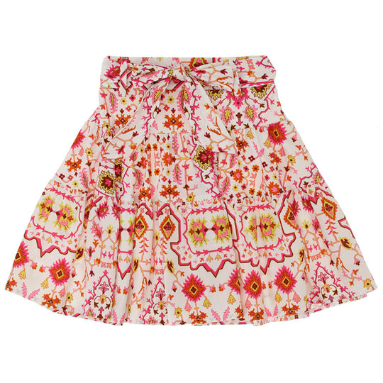 IMPERIAL Belt Tie Patterned Skirt