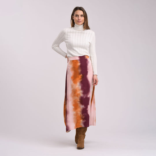 LA FÉE MARABOUTÉE Cloudia Tie-Dye Skirt - Rosewood
