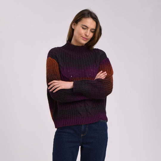LA FÉE MARABOUTÉE Zitya Ombre Sweater - Prune