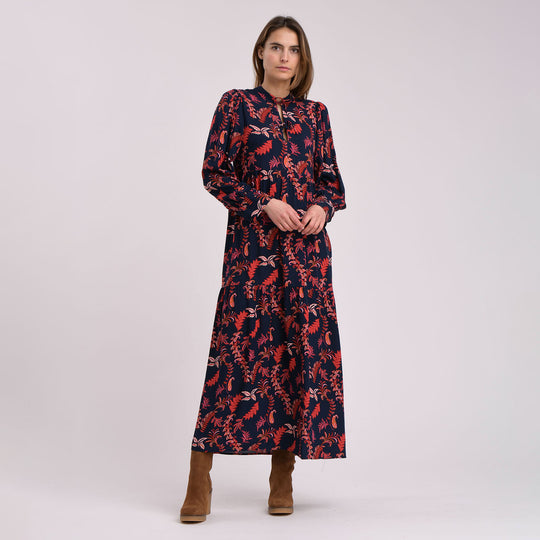 LA FÉE MARABOUTÉE Zidar Maxi Dress - Stormy/Rouge