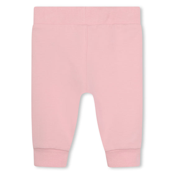 Pink Tracksuit And T-shirt Baby Set