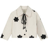 LITTLE CREATIVE FACTORY Coral Reef Crop Jacket - Black Flower Print