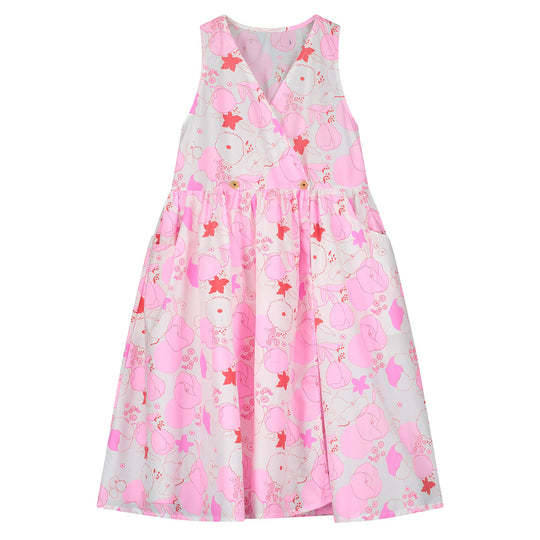 LITTLE CREATIVE FACTORY Coral Reef Apron Dress - Flower Print