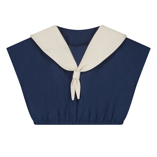LITTLE CREATIVE FACTORY Cruise Collar Top - Dark Blue