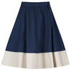 LITTLE CREATIVE FACTORY Cruise Skirt - Cream & Dark Blue